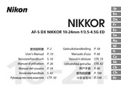 Nikon NIKKOR AF-S DX NIKKOR 10-24mm f/3.5-4.5G ED Manuel D'utilisation