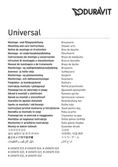DURAVIT Universal UV0670 032 Notice De Montage Et D'entretien
