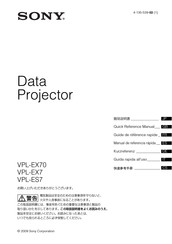 Sony VPL-EX70 Guide De Référence Rapide