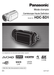 Panasonic HDC-SD1 Mode D'emploi