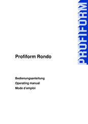 Profiform Rondo Mode D'emploi