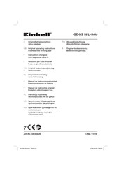 EINHELL GE-GS 18 Li-Solo Instructions D'origine