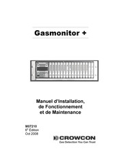 Crowcon Gasmonitor + Manuel D'installation, De Fonctionnement Et De Maintenance