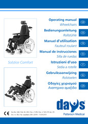 Patterson Medical days Solstice Comfort Manuel D'utilisation