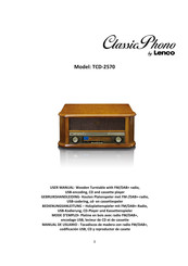 LENCO ClassicPhono TCD-2570 Mode D'emploi