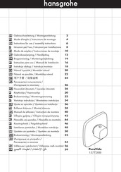 Hansgrohe PuraVida 15772 Série Mode D'emploi / Instructions De Montage