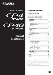 Yamaha CP40 Stage Manuel De Référence