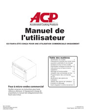 ACP Menumaster MSO22 Manuel De L'utilisateur