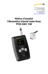 PCE Instruments PCE-HAV 100 Notice D'emploi