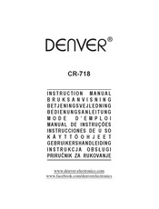 Denver Electronics CR-718 Mode D'emploi