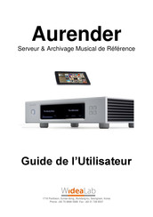 Aurender A10 Guide De L'utilisateur