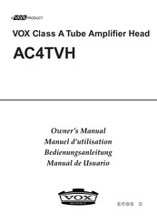 VOX Amplification AC4TVH Manuel D'utilisation