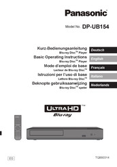 Panasonic Ultra HD DP-UB154 Mode D'emploi