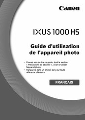 Canon IXUS 1000 HS Guide D'utilisation