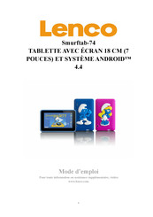 LENCO Smurftab-74 Mode D'emploi