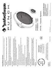 Rockford Fosgate Punch P1652-S Instructions D'installation Et Fonctionnement