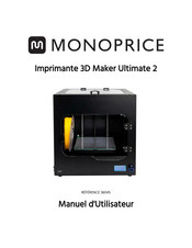 Monoprice Maker Ultimate 2 Manuel De L'utilisateur