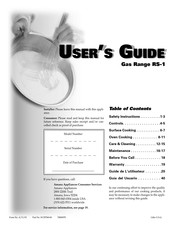 Amana DCF3315AC Guide De L'utilisateur