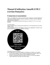 Amazfit GTR 3 Manuel D'utilisation