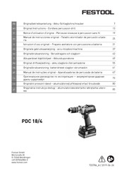 Festool PDC 18/4 Notice D'utilisation D'origine