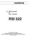 Rosieres RSI 522 Notice D'emploi