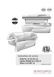 ergoline PASSION 40/3 PLUS AC Instructions De Service