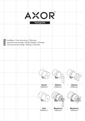 Hansgrohe AXOR Starck 108821 Série Instructions De Montage / Mode D'emploi / Garantie