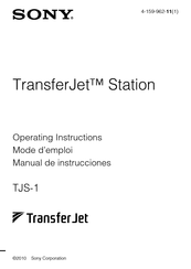 Sony TransferJet Station TJS-1 Mode D'emploi