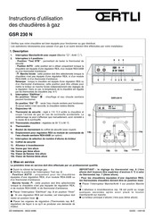 OERTLI GSR 230 N Instructions D'utilisation