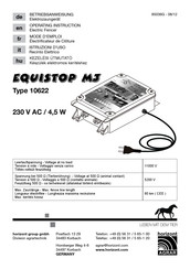 Horizont EQUISTOP M3 Mode D'emploi