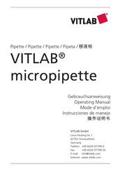 VITLAB micropipette Mode D'emploi