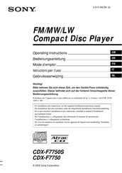 Sony CDX-F7750S Mode D'emploi