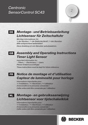 Becker SensorControl SC43 Notice De Montage Et D'utilisation