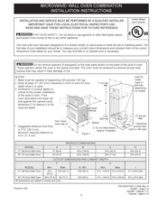 Frigidaire FGMC2765PB Instructions D'installation