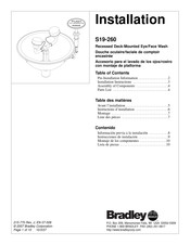 Bradley S19-260 Manuel D'installation