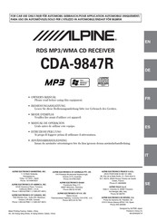 Alpine CDA-9847R Mode D'emploi