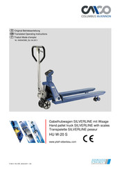 Columbus McKinnon SILVERLINE HU W-20 SPR Traduit Mode D'emploi