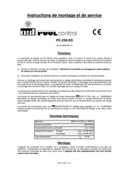 Osf POOL control PC-230-ES Instructions De Montage Et De Service