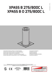 Bauer XPASS B 275/800C L Instructions D'installation Et D'entretien
