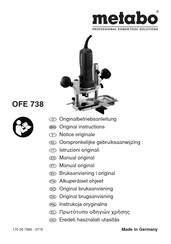 Metabo OFE 738 Notice Originale