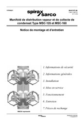 Spirax Sarco MSC-125 Notice De Montage Et D'entretien