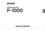 Epson PhotoPC P-1000 Guide D'utilisation