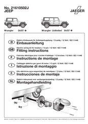 Jaeger 21610502J Instructions De Montage