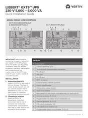 Vertiv LIEBERT GXT5-5000IRT5UXLN Guide D'installation Rapide