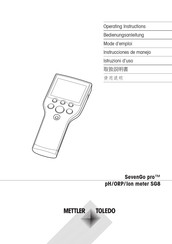 Mettler Toledo SevenGo pro SG8 Mode D'emploi