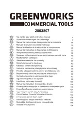 GreenWorks Commercial 2003807 Manuel D'utilisation Et De Sécurité