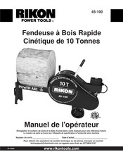 Rikon Power Tools 45-100 Manuel De L'opérateur