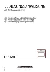 Kuppersbusch EEH 670.0 Instructions D'utilisation Et Avis De Montage
