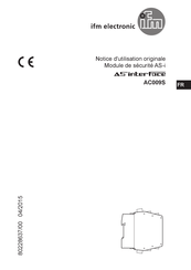 IFM Electronic AC009S Notice D'utilisation Originale