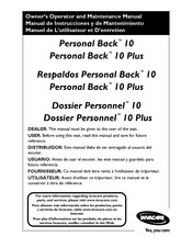 Invacare Personal Back 10 Manuel De L'utilisateur Et D'entretien